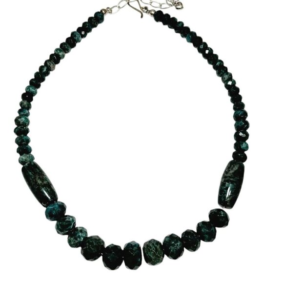 Jay King Graduated Teal Apatite Bead 18" Necklace Sterling Clasp - Picture 4 of 8